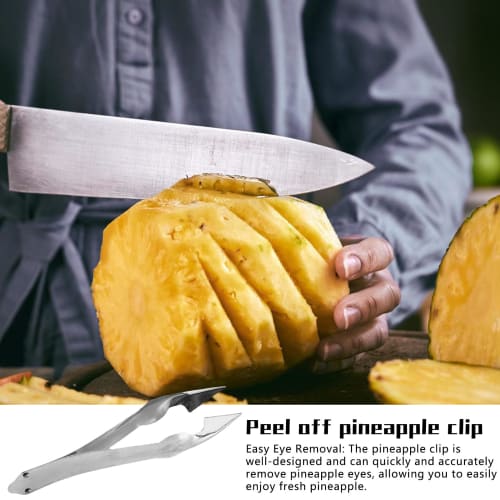 Gerinkoken Pineapple Peeler, Strawberry Peeler, Vegetable Peeler, Pineapple Peeler with Tweezers, Stainless Steel Pineapple Cutter, Pineapple Eye Remo