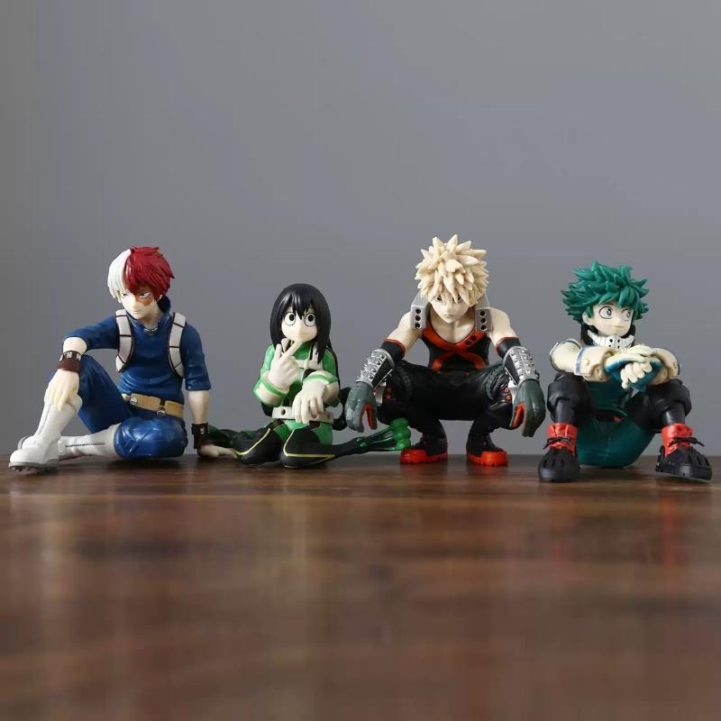 Anime Figure My Hero Academia Midoriya Izuku Bakugou Katsuki Asui Tsuyu Todoroki Shoto Collectible Toy Decor Model Gift