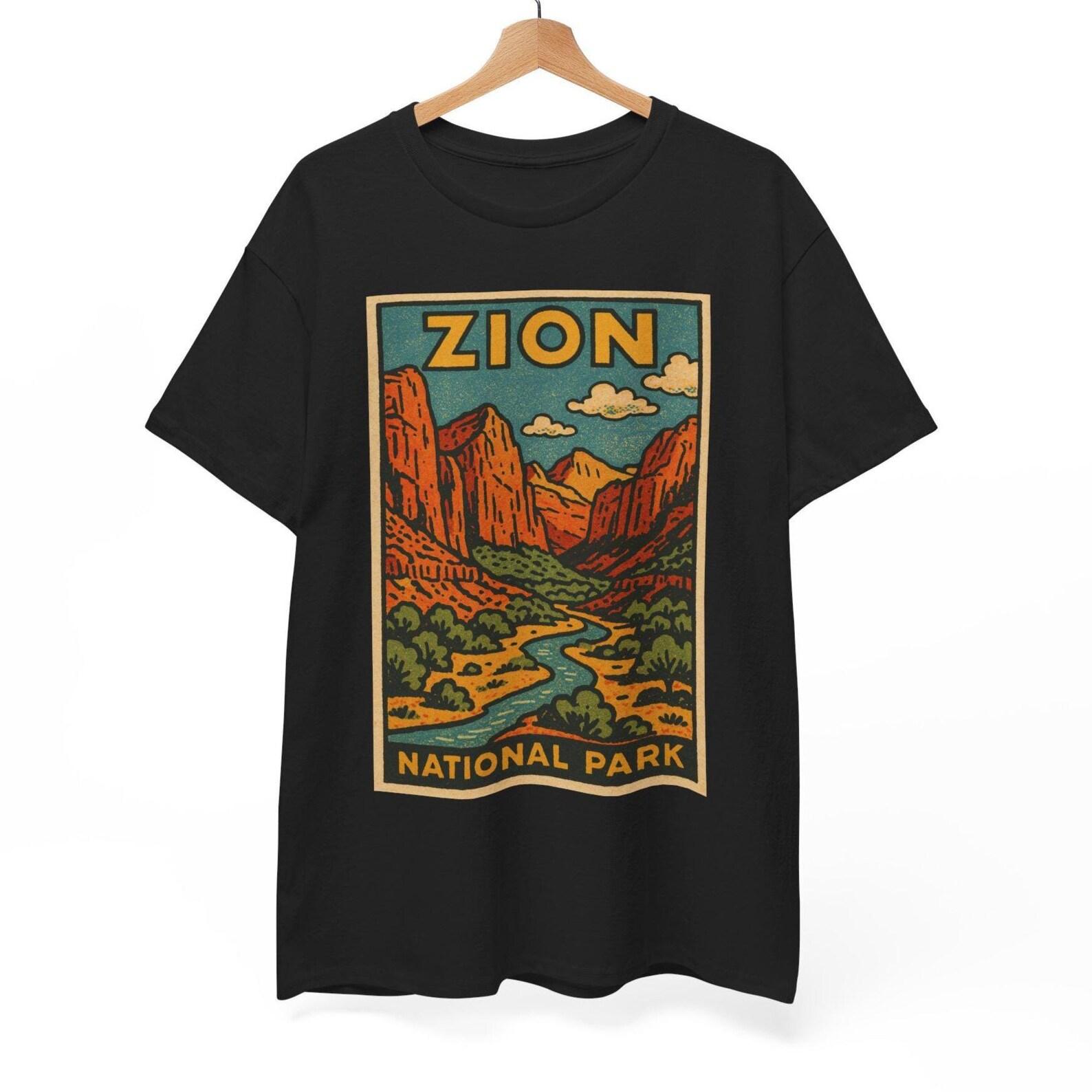 Zion National Park T-Shirt: Retro Comic Utah Nature Adventure Tee S