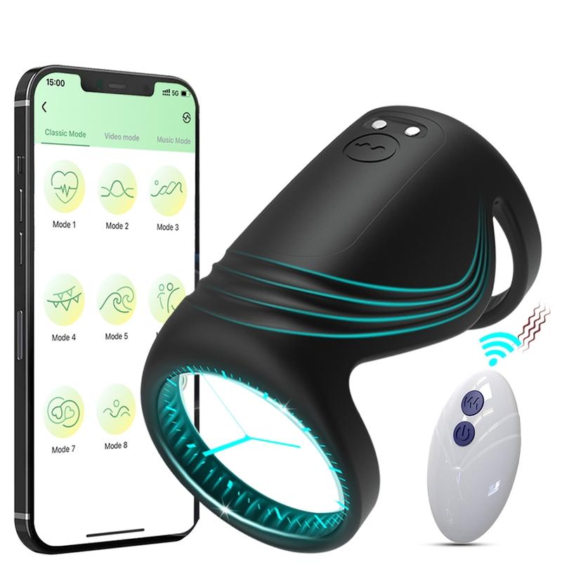 Bluetooth-вибратор для пениса для мужчин, мастурбатор, секс-машина, тренажер для задержки пениса, кольцо на член, массажер для головки, мужские секс-игрушки для взрослых A1