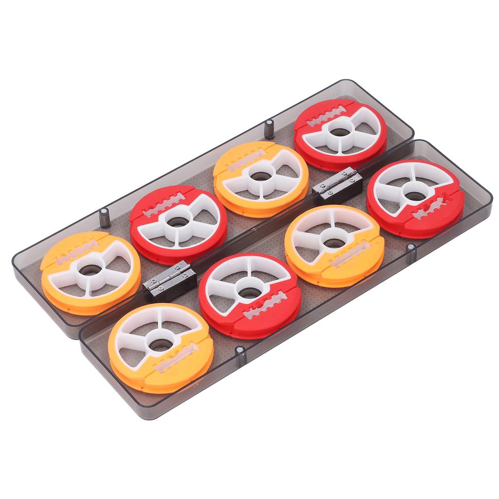 Cutie Bobină Fir Pescuit Multifuncțională Colorată 8 Bobine Cutie Depozitare Fir Pescuit pentru Articole de Pescuit