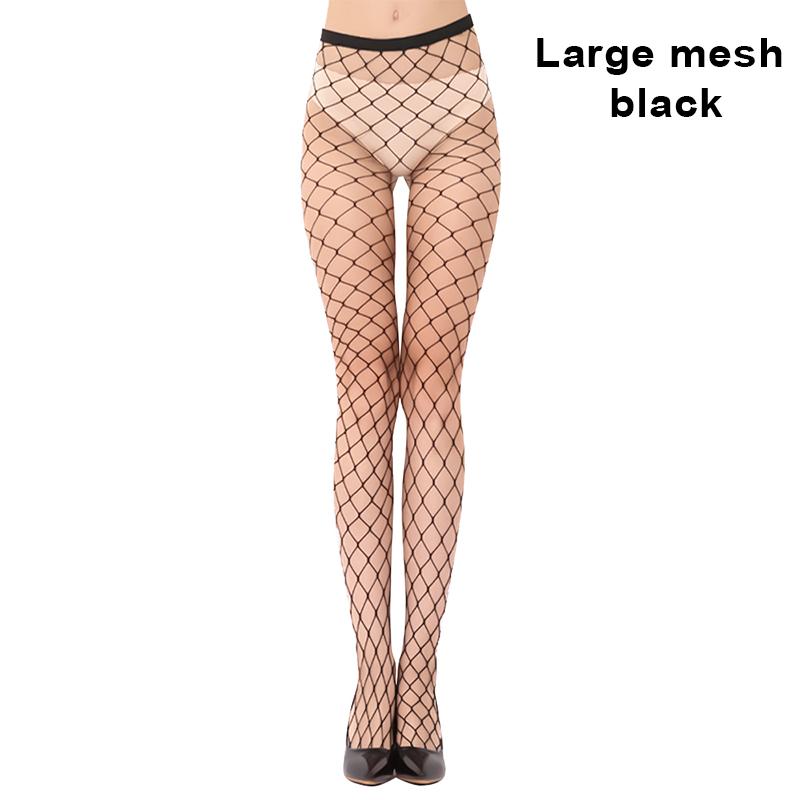 Collants Sexy pour Femmes Longs en Maille Filet Nylon Bas Corps Jambes Parfaites Collants Creux Filet de Poisson Taille Haute Leggings Bas One Size beige