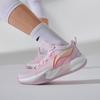 Li-Ning Легкие синтетические кожаные амортизирующие нескользящие прочные низкие баскетбольные кроссовки мужские розовые ABAS041-2