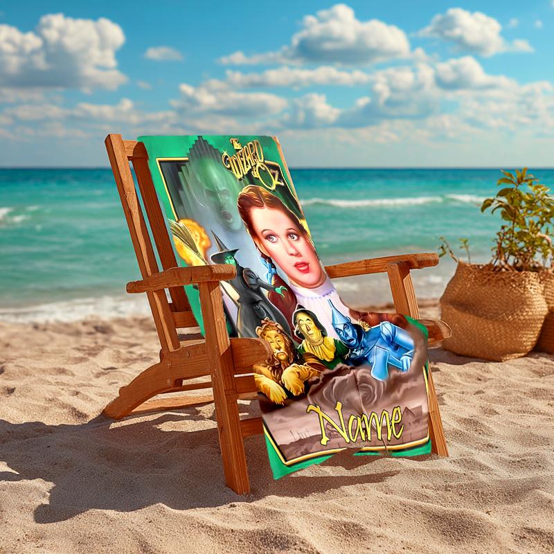 Personalized Customized Proof Beach Towel with The Wizard of Oz Pattern - Soft, Absorbent,quick-drying,perfect Swimming,camping&bathing