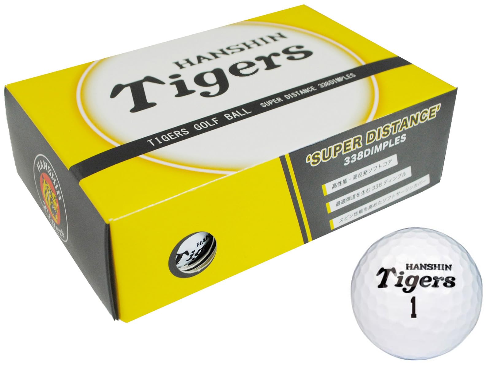 

LEZAX Hanshin Tigers Golf Balls, Pack of 6, White, HTBA-3752