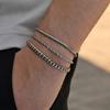 2/3pcs Stainless Steel Cross Cuban Bracelets for Men Waterproof Non Fading Twist Chain Bracelet Simple Fashion Jewelry Gifts