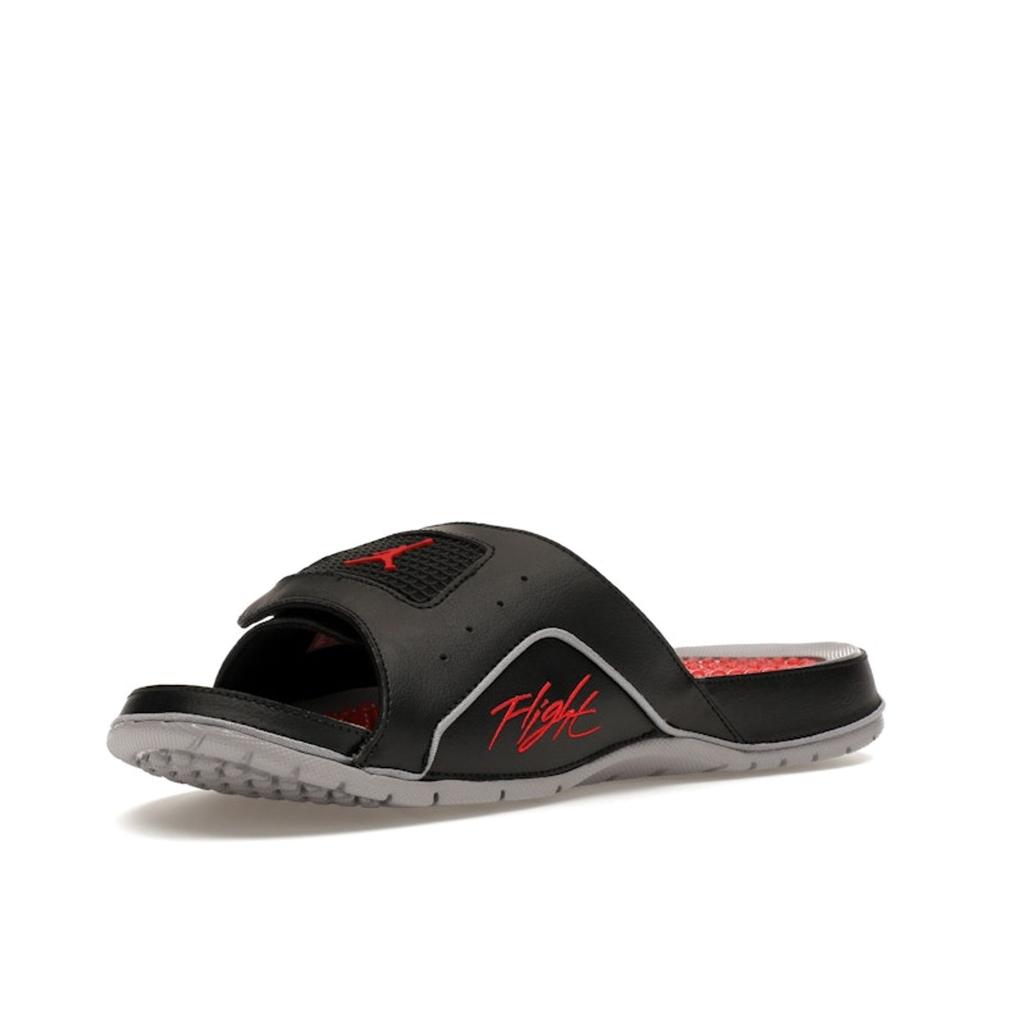 Air Jordan Jordan Hydro 4 Retro Slide Black Cement Men Sneakers Cement-Grey Fire-Red 532225-060