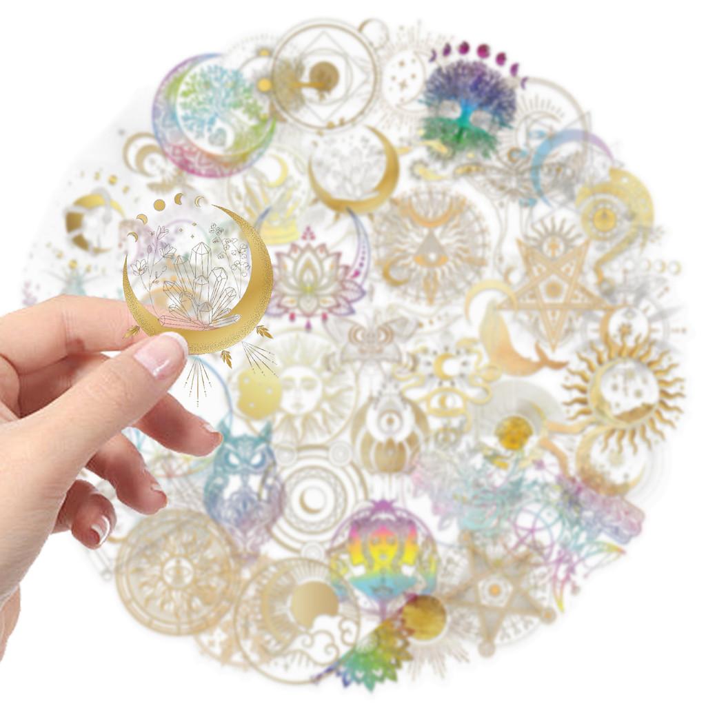 50 Stück Transparentes Goldstern-Sticker-Set - Wasserdichte Klare PET-Sticker zur Dekoration auf Notizbüchern, Gitarren AnimeWorlds Store