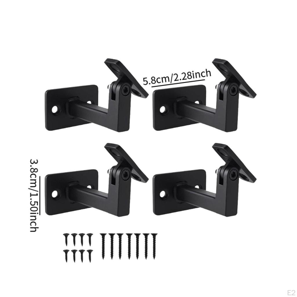 4x Schwenkbare Handlaufhalter Treppe für Innen oder Außen, Terrassendielen, Zäune, Geländer