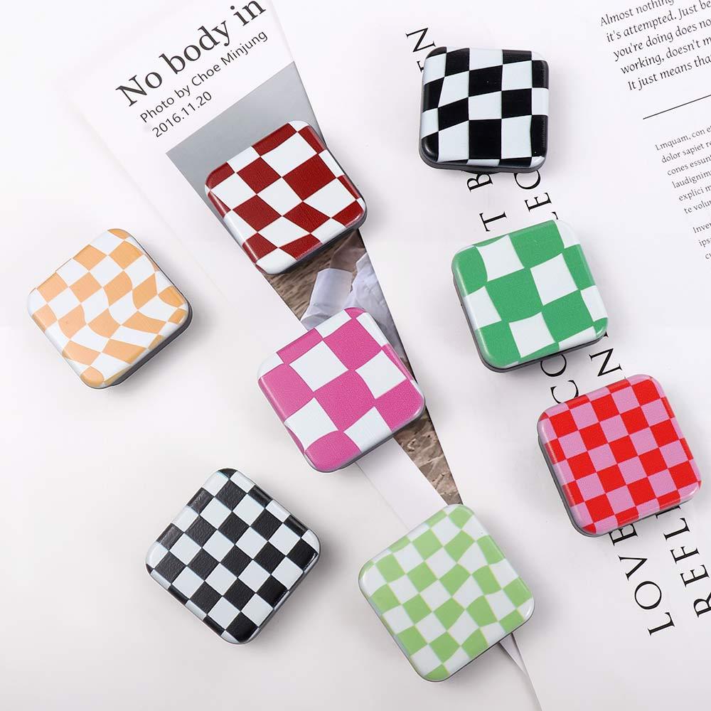 Cellphone Finger Grip Compact Mirror Gift for her Personalized Plaid Mirror Makeup Mirror Cosmetic Mirror Phone Stand Holder