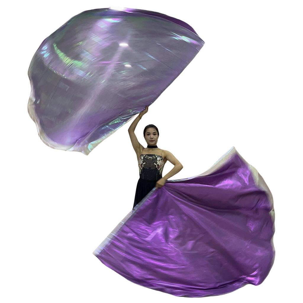 2 szt. Flagi do Tańca Uwielbienia z Skalowalnym Drążkiem Półkole Flagi Skrzydła Uwielbienia Flagi Kościelne do Uwielbienia dla Tancerzy