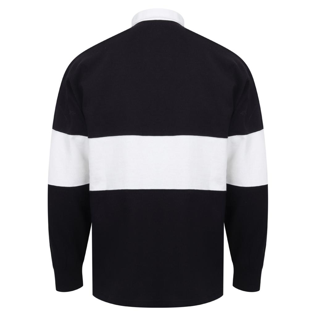 Front Row Adults Unisex Paneled Tag Free Rugby Shirt