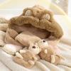 Children's Winter Cute Bear Scarf Hat And Gloves One Three-piece Set