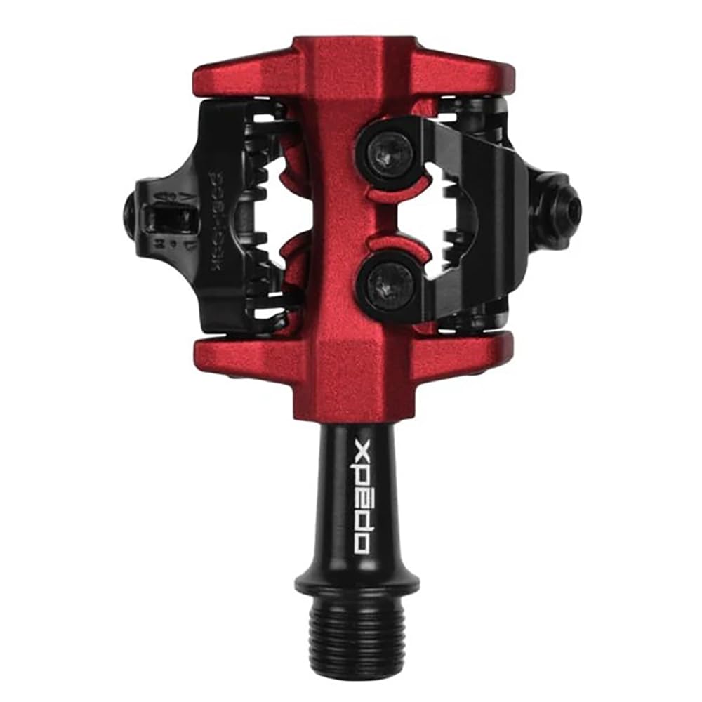 

XPEDO CXR Bicycle Pedals and Right for Mountain and Road SPD Pedals with Chromoly Red (Left Set) Bikes, Spindles, (XMF10AC0RD)