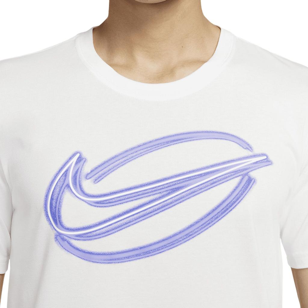 Nike Dri-Fit Printed Crew Neck Casual Short Sleeve T-Shirt Men Tops White DD6903-100