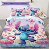 Stitch Cartoon Prints bedding, duvet cover and pillowcases, birthday gift (1 duvet cover + 2 pillowcases, pillow insert not included)JM002