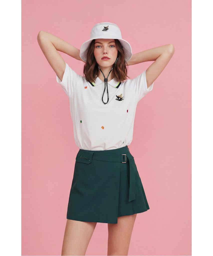 WAAC Women Knit Collar Loose-Fit Polo Wwtcm26500Whx