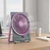 USB Desk Fan Super Thin Mini Desktop Quiet for Office Workers, Students, Bedroom, Travel Purple