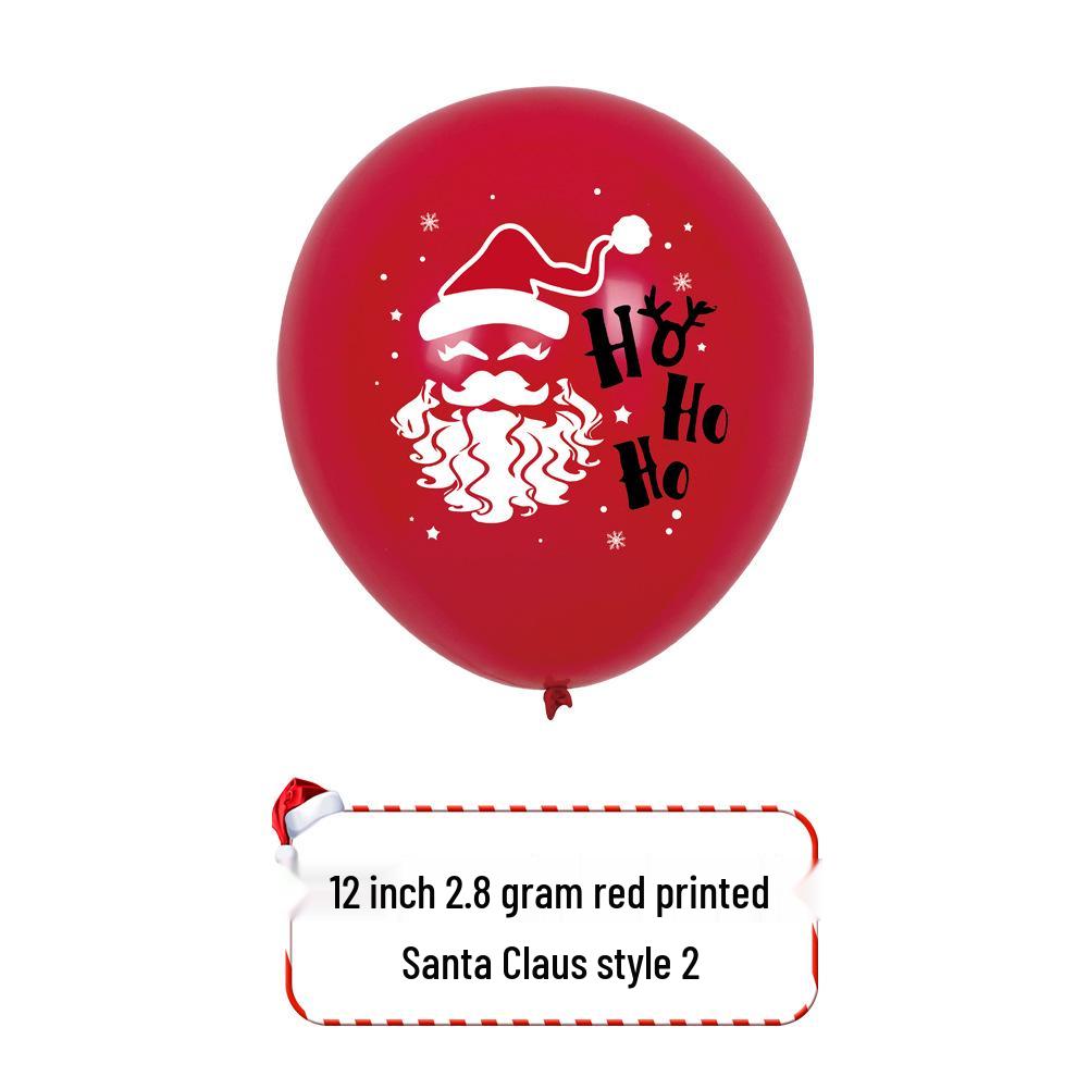 Set of 50 Christmas 12-Inch Latex Balloons: Santa & Tree Design for Party Decor