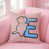 Fashion Cute Cat Hugging English Letters Cushion Cover Linen Pillowcase Cover Soft Decor For Sofa Home Room