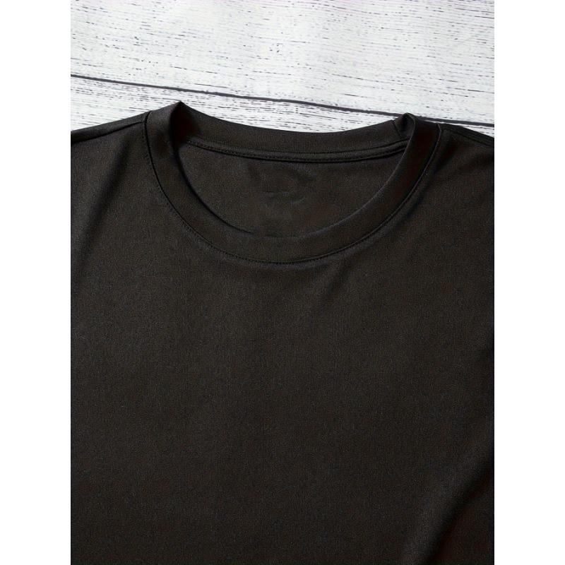 European Size Men'S Short-Sleeve T-Shirt, Summer Print Round Neck, Casual Sports Top, Graphic Tee for Outdoor Wear in Summer