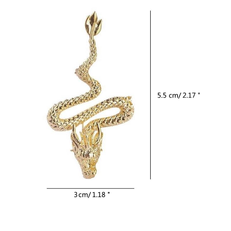 Chinese Zodiacs Shape Brooch Chinese Dragons Lapel Pins for Women Animal Themed Breastpins Stylish Accessory for Women