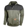 Men's Pullover Long Sleeved Stand Up Collar Sweatshirt Casual Collar Base Shirt