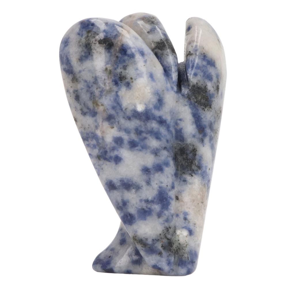 1pcs Hand Carved Natural Stone Guardian Angel Statue Angel Gemstone Decor Home Decor