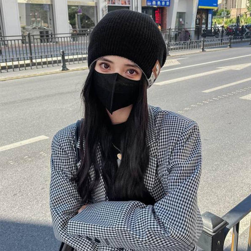 

Зимняя теплая вязаная шапка для защиты ушей, теплая шапка, модная лыжная шапка для женщин