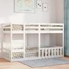 VidaXL Lit superposé Blanc 80x200 cm Bois de pin massif, cadre de lit superposé bas, meubles de chambre à coucher, cadre de 3308587