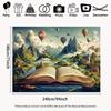 2D Magical Storybook Backdrop Mountain Landscape Photography Background