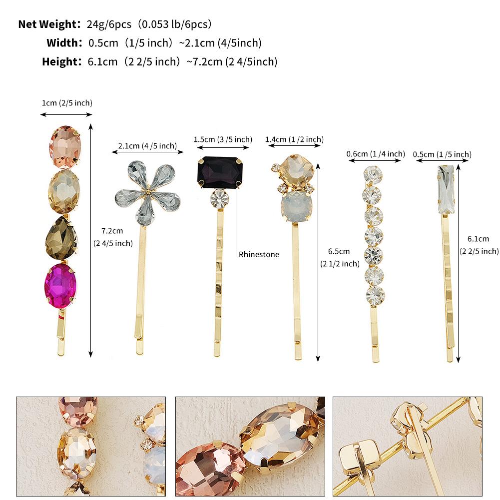 Upscale Luxurious Crystal Zircon Hair Clip Temperament Elegant Wild Hair Pins Leisure Prom Street Beat Personality Retro Hair
