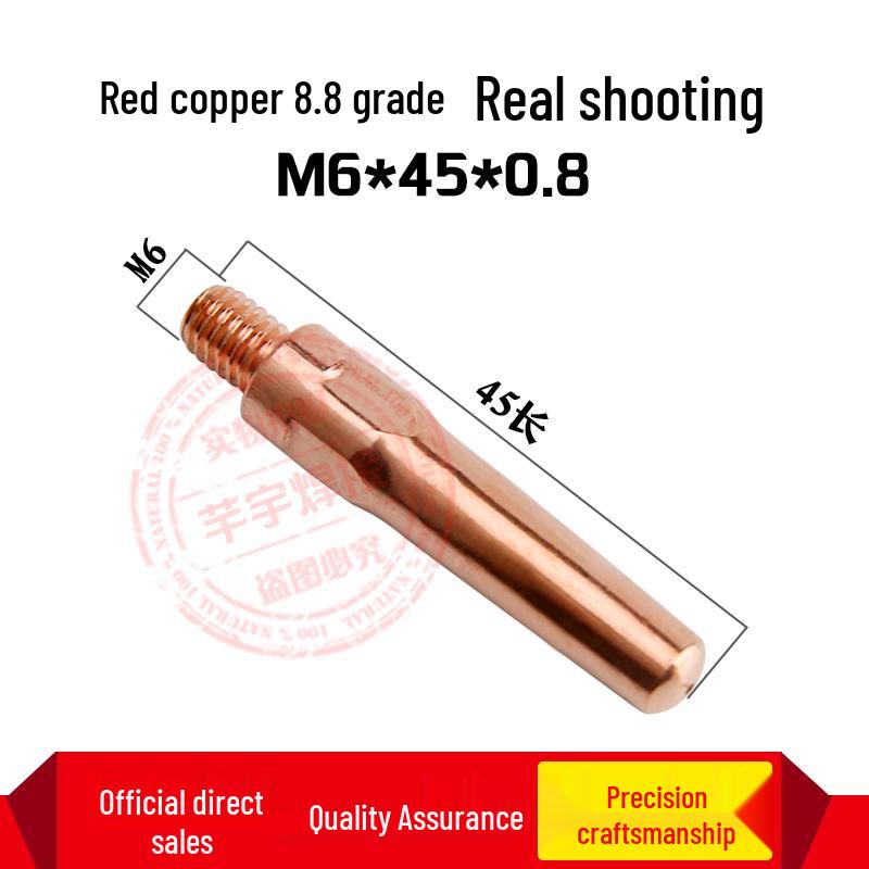 MIG Welder Contact Tip for Gas Shielded CO2 Gun - 0.8/1.0/1.2 Feed Wire