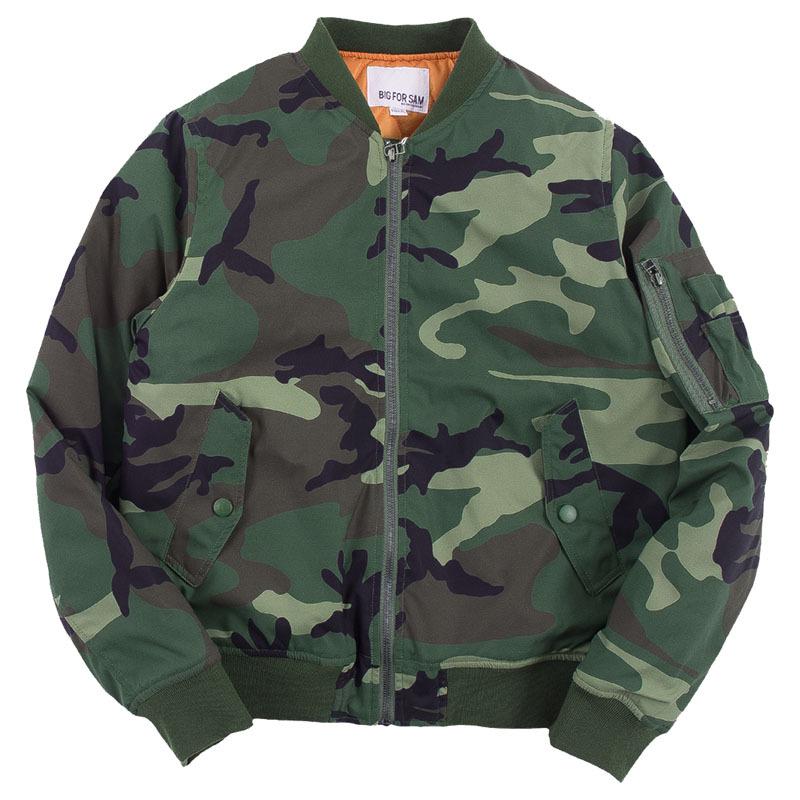 Męska kurtka pilotka MA1 w kamuflażu: Modna kurtka bejsbolowa inspirowana Siłami Powietrznymi USA na jesień/zimę