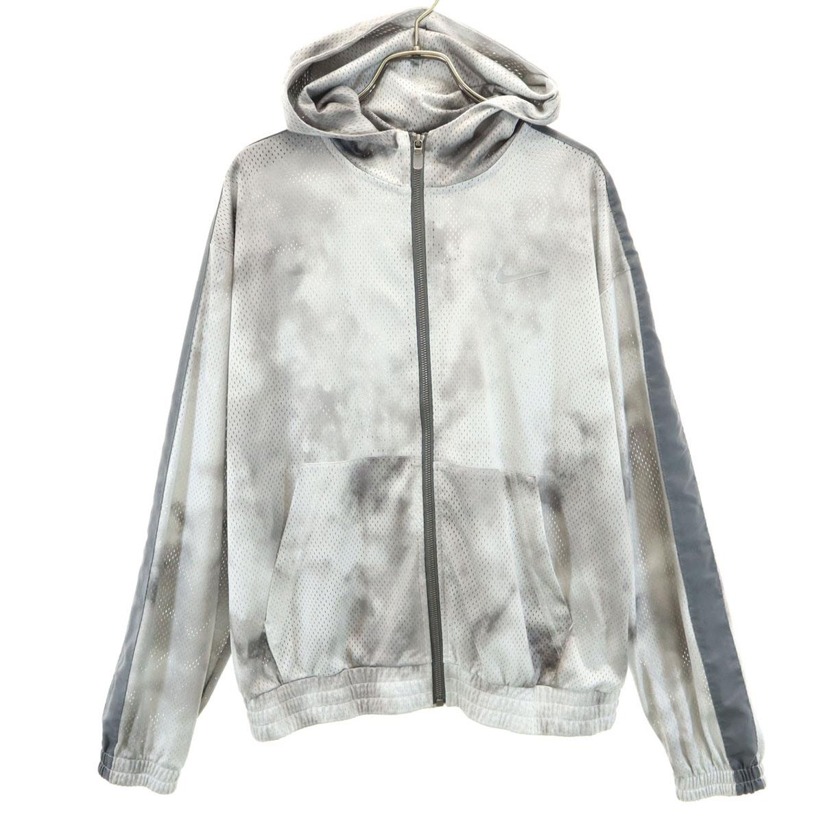 

NIKE Overall handle Long sleeve mesh Zip hoodie L gray Men s Used