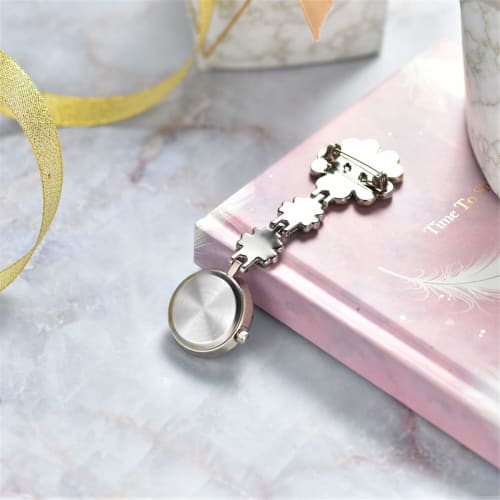 Lancardo Nurse Watch, Pocket Watch with Clip, Flower Petal Design, Women's Analog Watch, Cute Gift