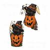 Women Plus Size Halloween Printed Round Neck Short Sleeve Asymmetric Top Fitted Skirt Two Piece Set