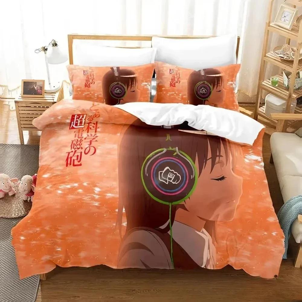 3D Misaka Mikoto A Certain Magical Index Railgun Beding Set Bedrom Soft Modern Bedspreads Comefortable Soft durable Quality Duvet Cover Pilowcase