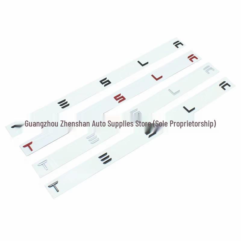 Edamame Model 3/Y Car Sticker: English Letter Rear Tail Mark for TESLA