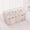 Transparent Jewelry Storage Box Large Capacity 72 Grids Dustproof Stackable Earrings Rings Container Jewelry Organizer