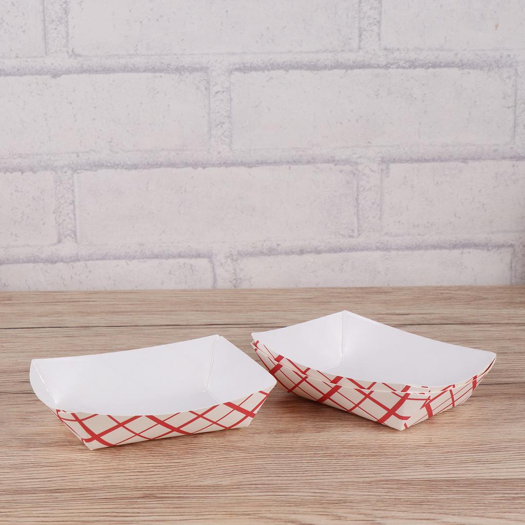 Buy 100pcs Waterproof Oilproof Burger Box Disposable Paper Food Serving