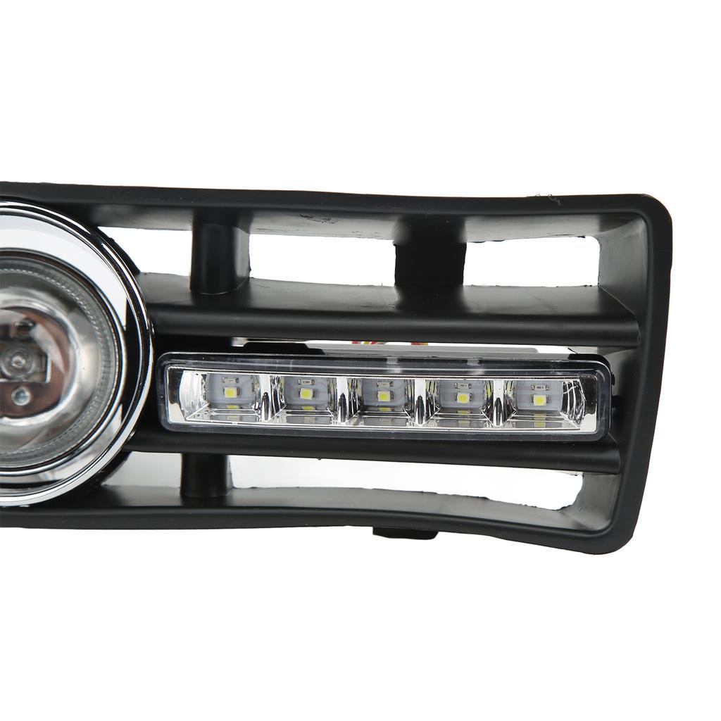 2 Pcs Fog Light Vent Cover, H3 Fog Lights Grilles With LED DRL Lamp for 1997‑2006 TDI MK4
