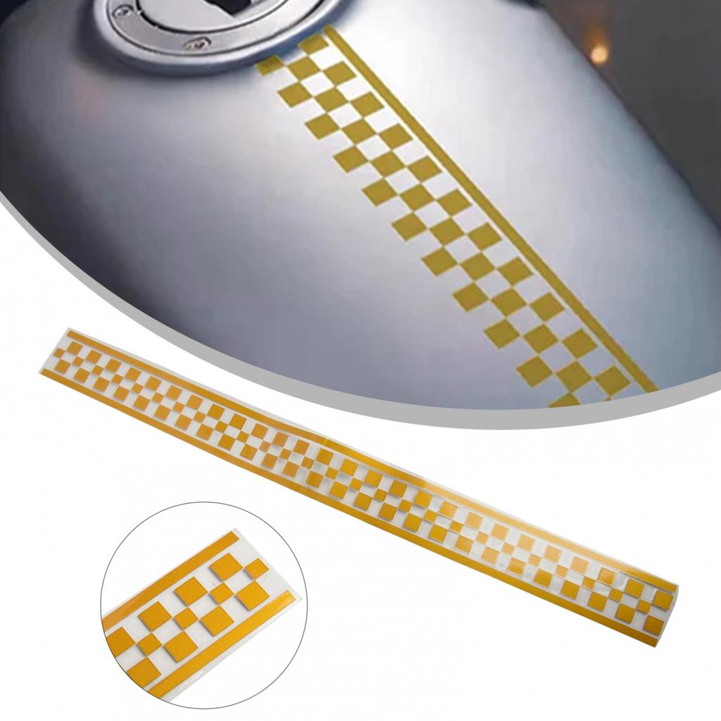 Car Stickers Checkered Stripes Decals High Temperature