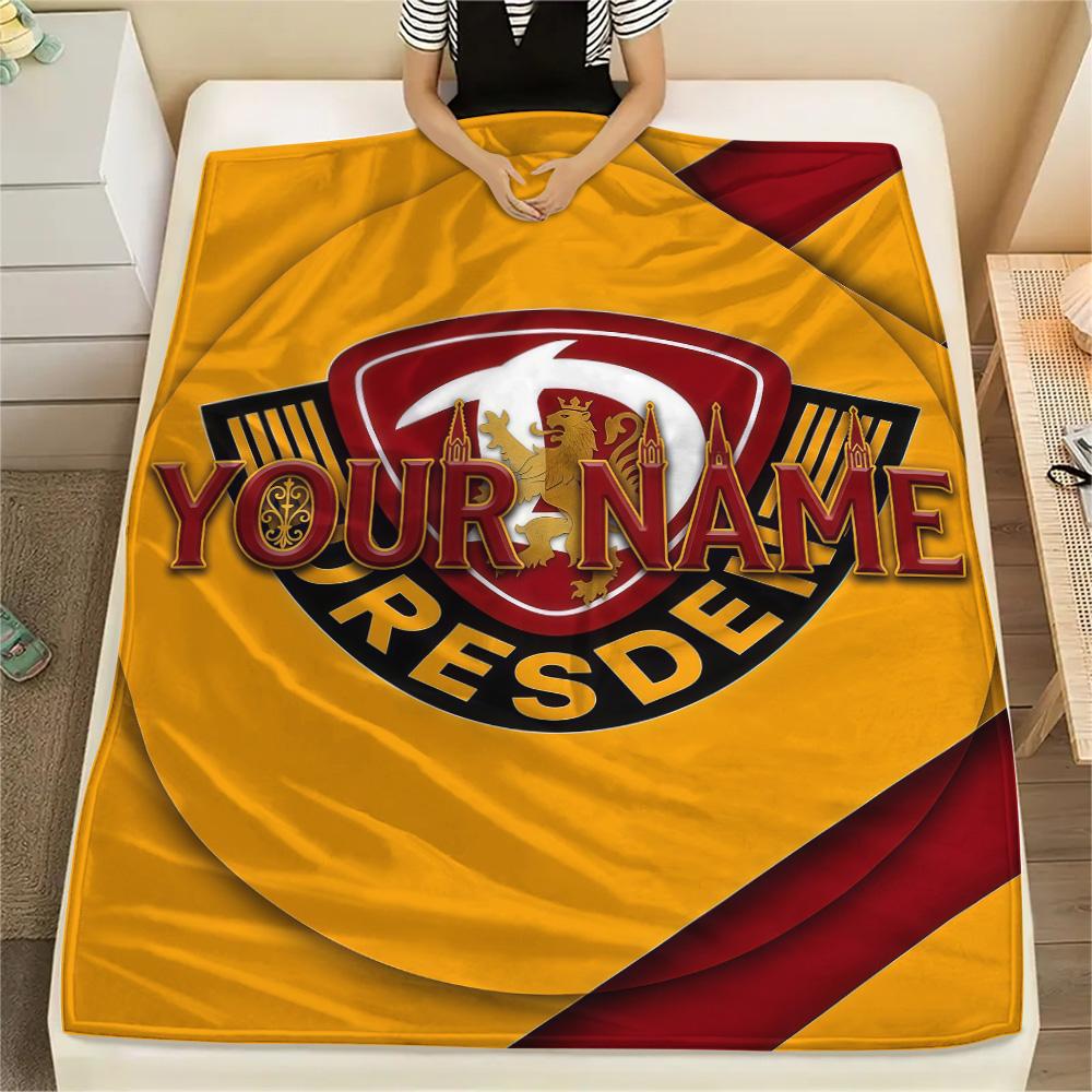 1 Stück Dynamo Dresden Benutzerdefinierter Name Gemustert Flanell Decke Geeignet Für Alle Jahreszeiten Für Heimdekoration Wärme Und Komfort Geschenke Feiertagsgeschenk