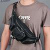 Big Size Leather Chest Bag Waist Pouch Real Cowhide Chest Pack Real Cowhide Crossbody Sling Bags Outdoor Men Fanny Pack