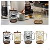 Coffee Capsule Holder Organizer with Wooden Base, Large Capacity, Iron Basket for