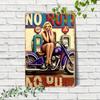 Vintage Motorcycle Metal Tin Sign Retro Biker Garage Wall Decor Industrial Style Art