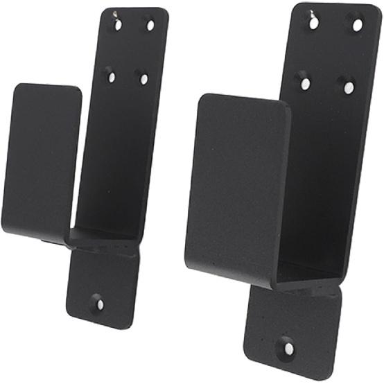 Gate Bar Bracket, Reinforced Gate Barricade Brackets, , 2 Pieces U Shaped with Screws for 2x4 Boards (Black), Generic3pfu9w7sek-11