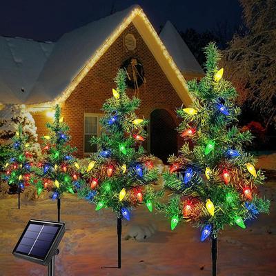 Solar Christmas Tree Light Outdoor Courtyard Decoration Light Garden Ground Insertion Light Christmas Light