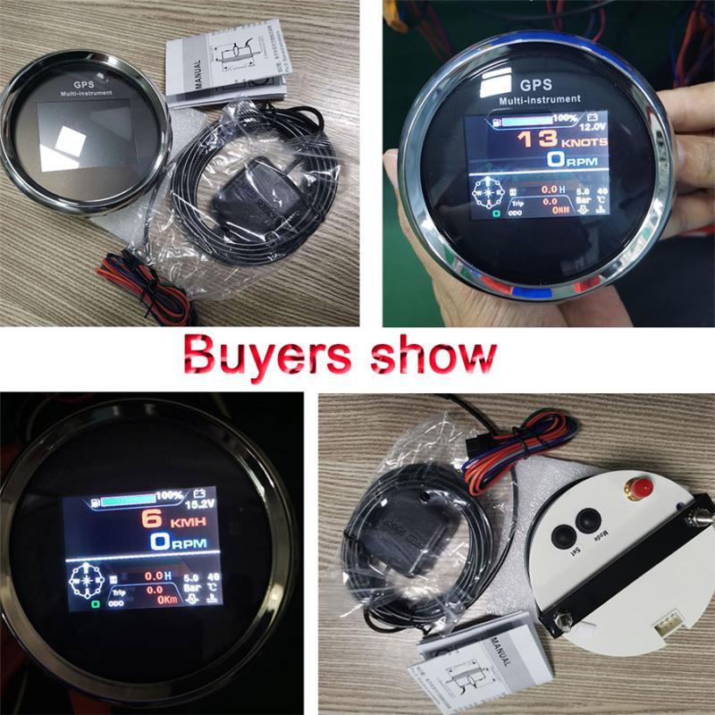 10-112V / 24V Tachometer Speed Water Temperature Fuel Pressure ODO Clock Trip Voltmeter